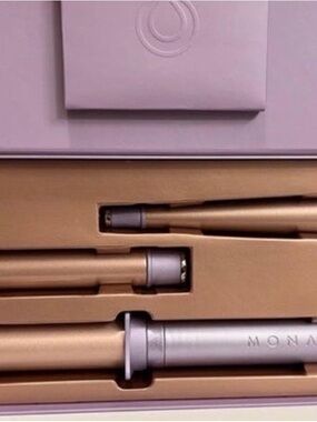 MONAT Gold and Silver Interchangeable Curling Wand Set - Women Hair Tools